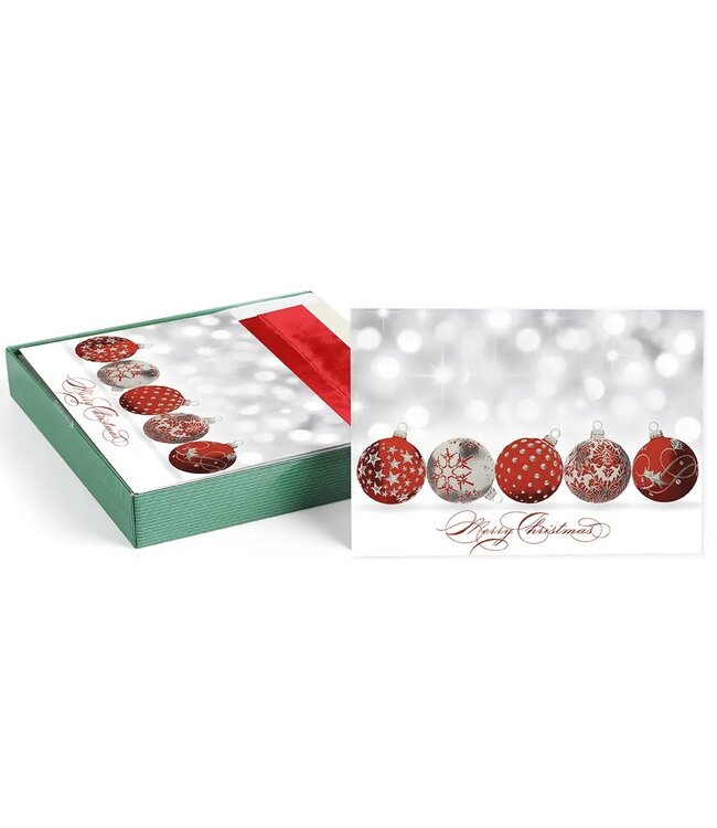 Sparkling Ornaments Boxed Holiday Cards