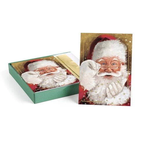 Sparkling Santa Boxed Holiday Cards