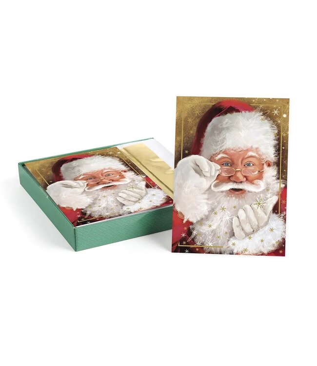 Sparkling Santa Boxed Holiday Cards