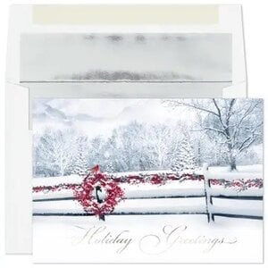 Trimmed in Scarlet Boxed Holiday Cards