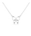 Sterling Silver Butterfly Necklace W/ Cz's - 14"