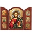 Jesus Christ Pantocrator Silk Screen Triptych Icons