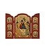 The Holy Trinity Silk Screen Triptych Icons - 7.5X12.6"