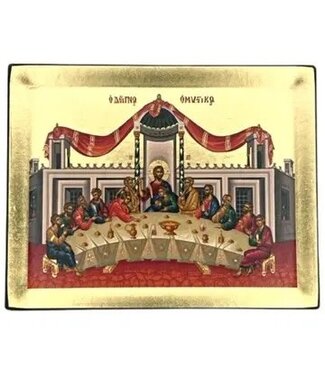 The Last Supper Silk Screen Icon  - 9. 1 x 11.4"