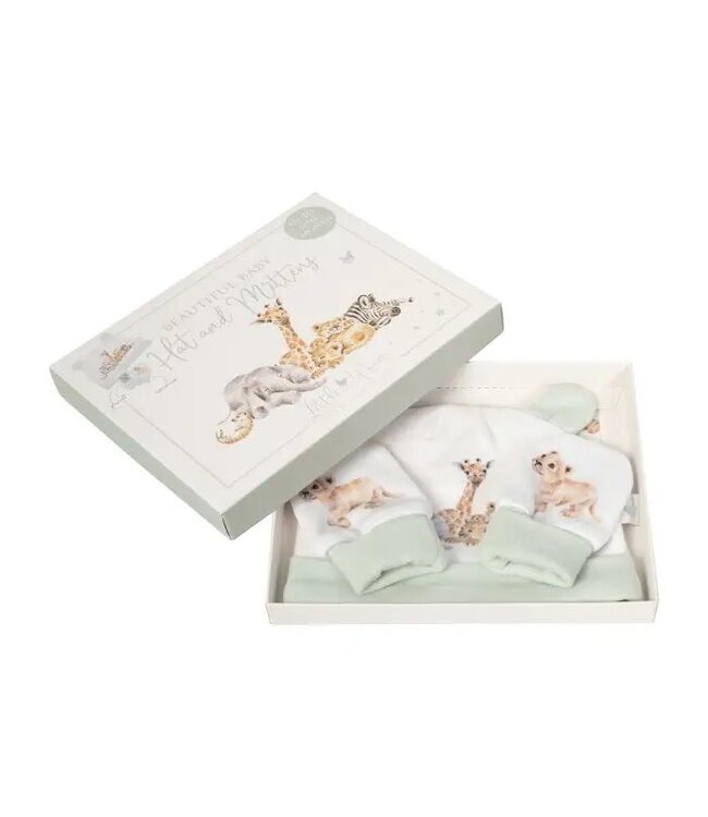 Little Savannah Hat and Mitten Set