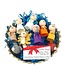 French Dough Nativity Set in A Basket - Nine Piece