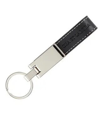 St. Benedict Blue Leather Keychain - Ora Et Labora