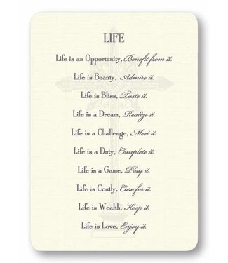 "Life" Prayer Card