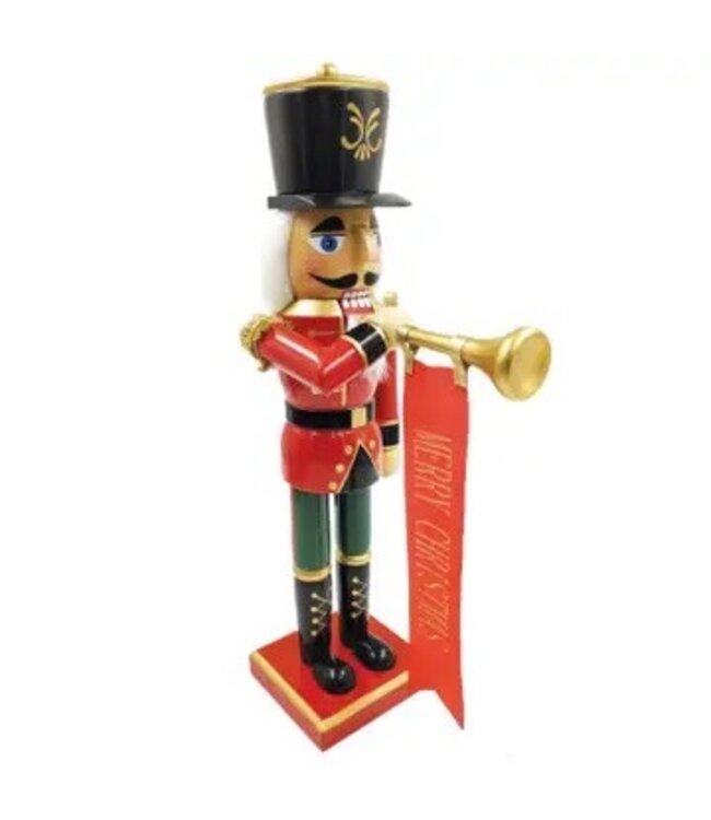 14" Bugling Merry Christmas Nutcracker