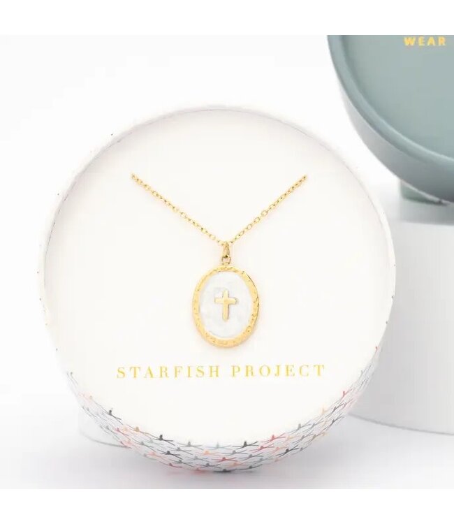 Shine Bright Cross Pendant in Ivory