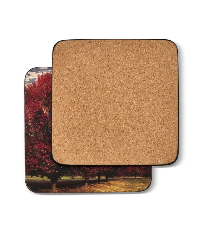 Crimson Trees Coasters Set of 6