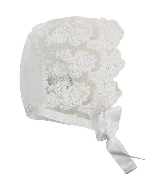 Baby Girl Star Lace Christening Gown + Bonnet