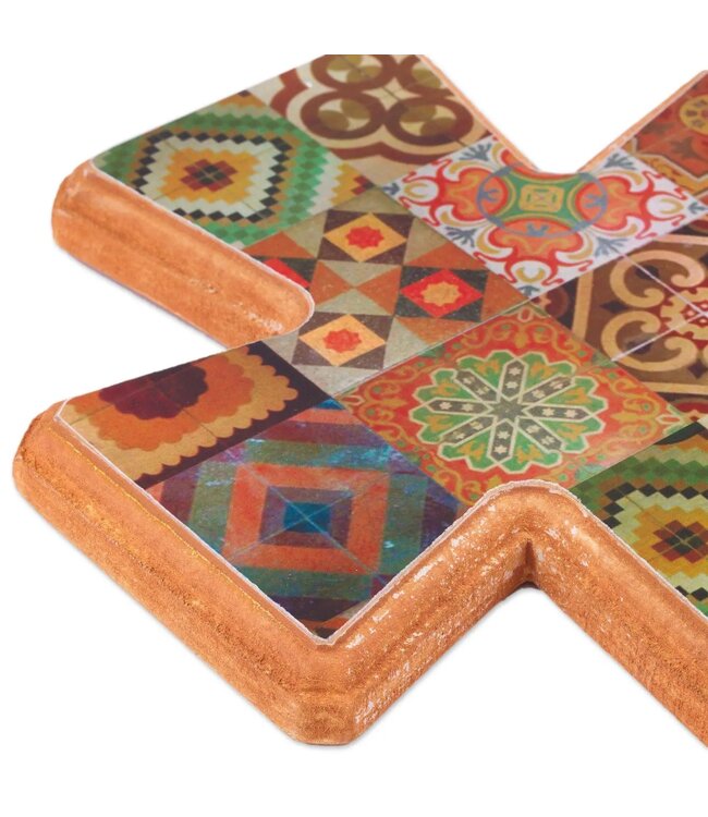 Puebla Heritage Decoupage Wall Cross