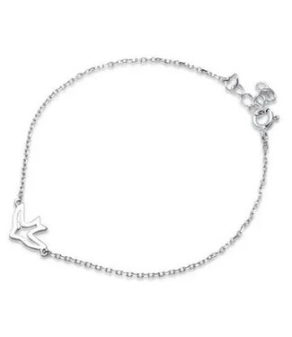 Silver Holy Spirit Dove Bracelet 6"+1"
