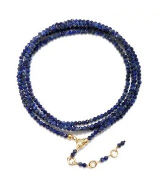 Gemstone Wrap Bracelet-Lapis