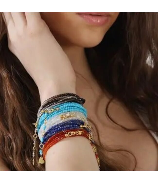 Gemstone Wrap Bracelet-Lapis