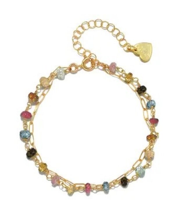 Paperclip Bracelet - Tourmaline