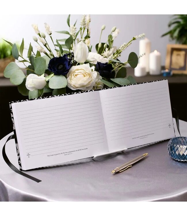 Guest Book Black/White in Loving Memory