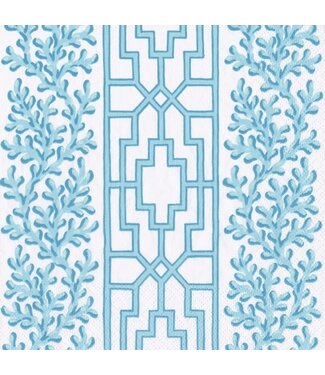 Coral and Trellis Robin's Egg Cocktail Napkin