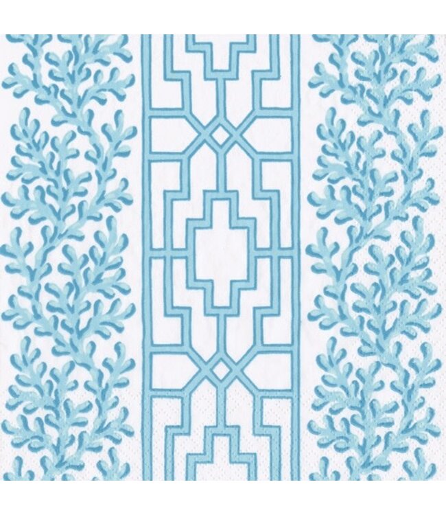 Coral and Trellis Robin's Egg Cocktail Napkin