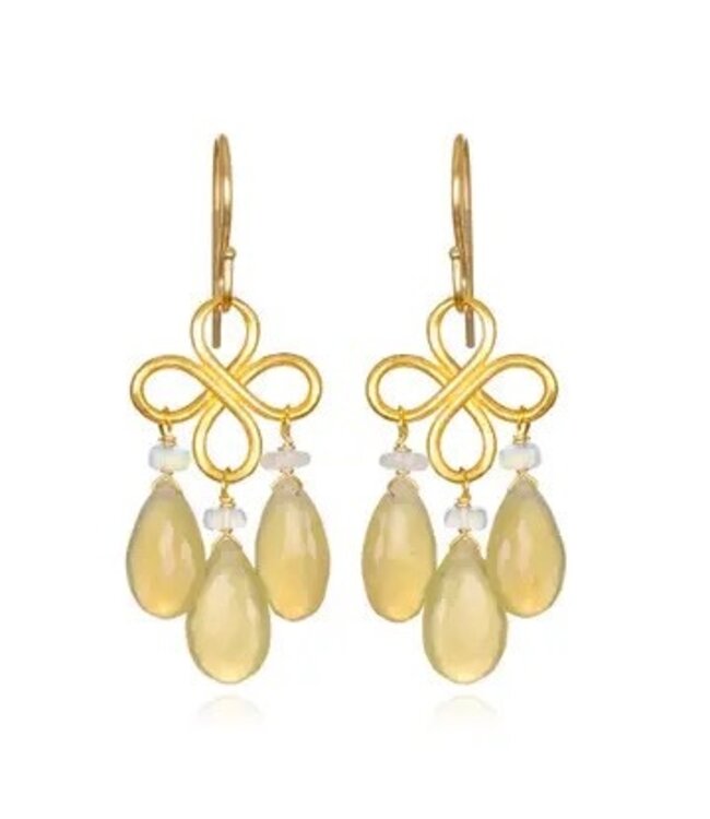 Clover Dangles-Opal