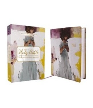 Nrsvue, Holy Bible, Anne Neilson Angel Art Series, Leathersoft, Multi-Purple, Comfort Print