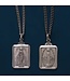Miraculous Medal Rectangular Shape Pendant Necklace 24"