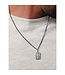 Miraculous Medal Rectangular Shape Pendant Necklace 24"