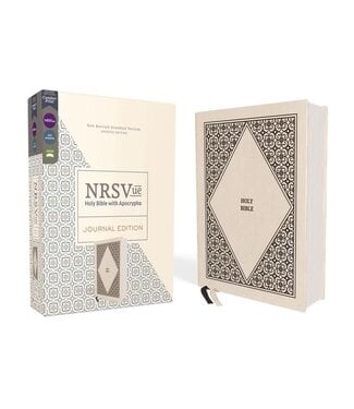Nrsvue, Holy Bible with Apocrypha, Journal Edition, Cloth Over Board, Cream, Comfort Print