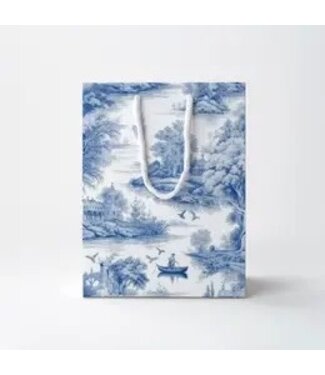 Blue Toile Gift Bag