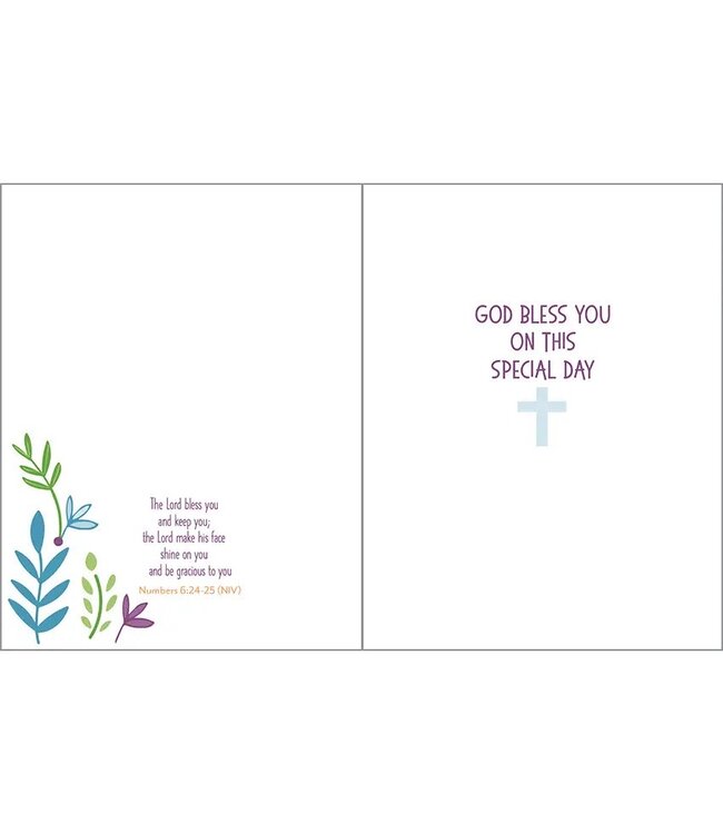 1st Communion - Scripture Religious Greeting Card
