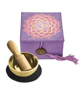 2" Crown Chakra Mini Meditation Bowl Box