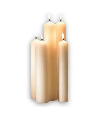 Altar Candles  1-1/2 x 16  Plain End Box of 6  51% Beeswax