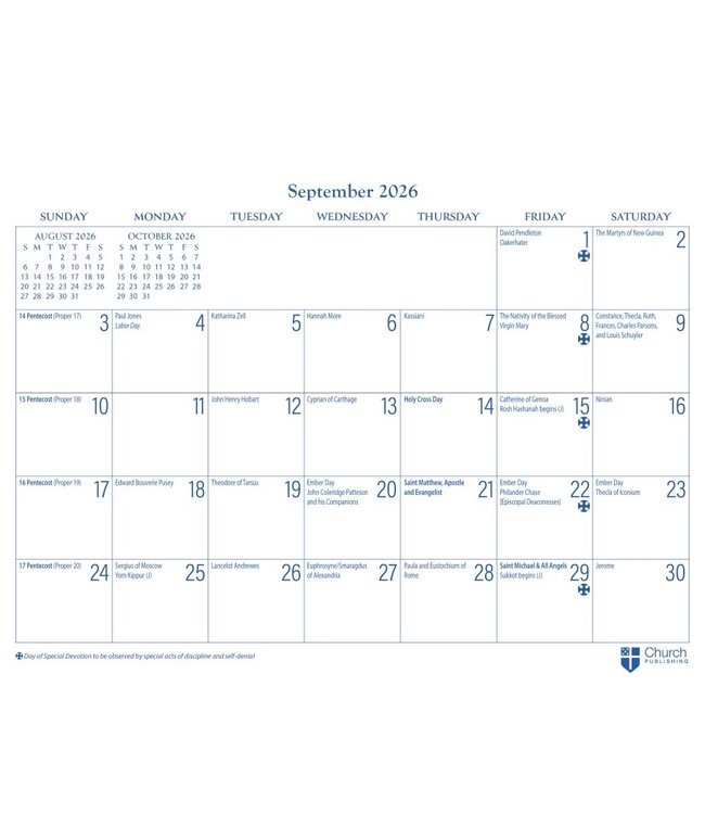 2026 Parish Wall Calendar