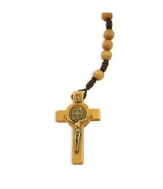 St. Benedict Rosary with Pine Stain Beads