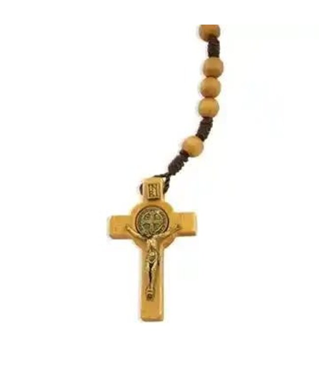 St. Benedict Rosary with Pine Stain Beads