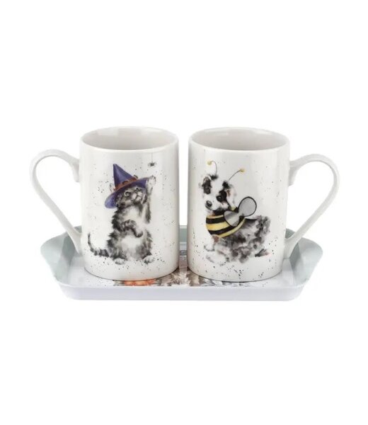 Royal Worcester Wrendale Mug & Tray Set Trick or Treat