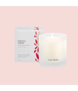 Saffron Rose Soy Candle Love Heals Collection