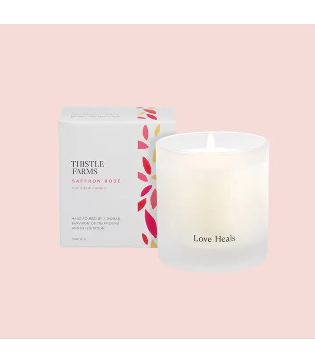 Saffron Rose Soy Candle Love Heals Collection