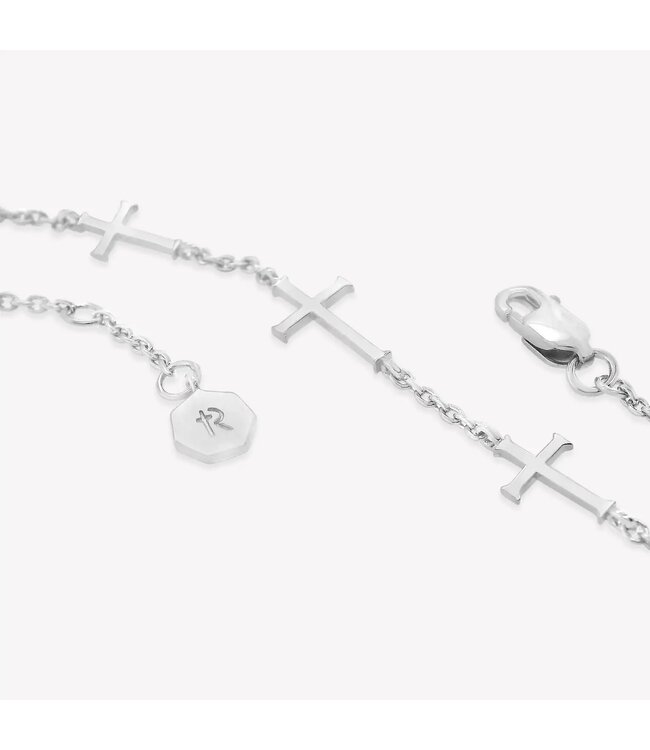 Calvary Cross Bracelet 7.9" Sterling Silver