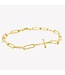 Chain Breaker Cross Bracelet - Yellow Gold Vermeil 7.5"