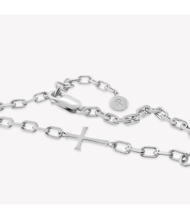 Mini Chain Breaker Cross Bracelet 7.5" Sterling