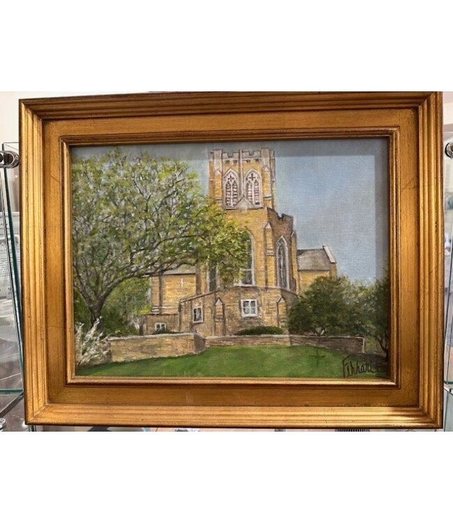 Spring At St. Philip Cathedral - 12X16 Oil On Canvas Framed