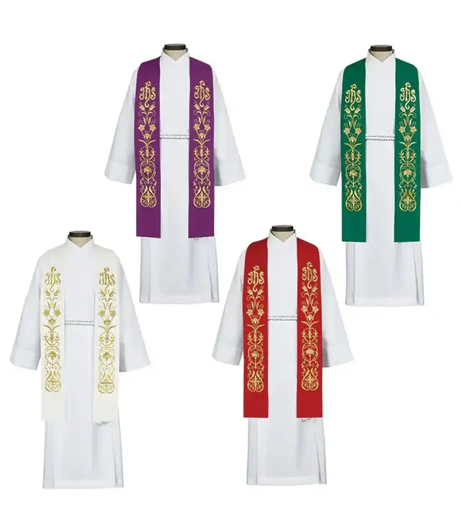 Hagia Sophia  Stole - Purple with Gold Embroidery