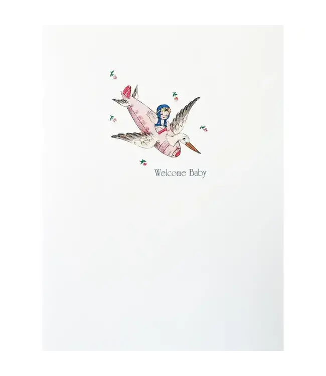 Rocket Stork New Baby Card