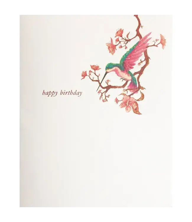 Hummingbird Happy Birthday Card
