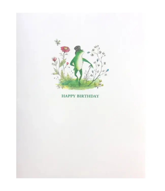 Frog Top Hat Birthday Card