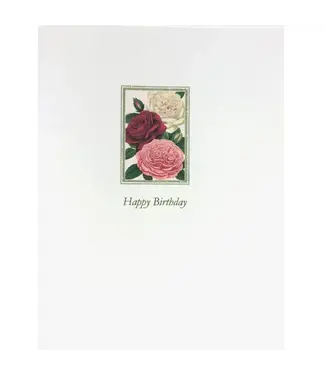 Rose Trio Happy Birthday Card