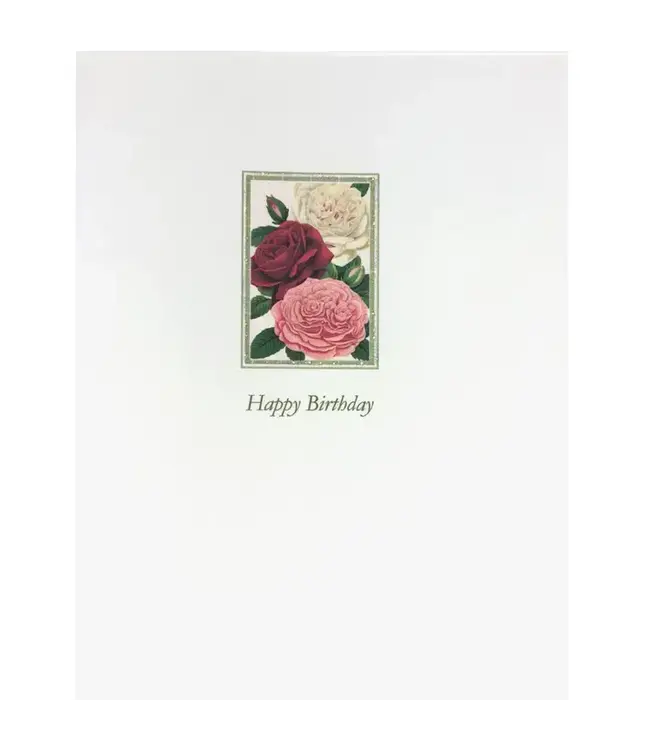 Rose Trio Happy Birthday Card