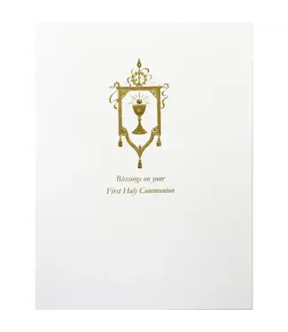 First Communion Religious Card